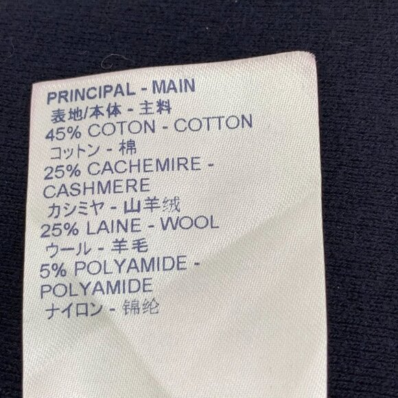 CW0713 Louis Vuitton Womens Wool Zip-Up Cardigan With Striped Sleeves & Embroide - Picture 8 of 8